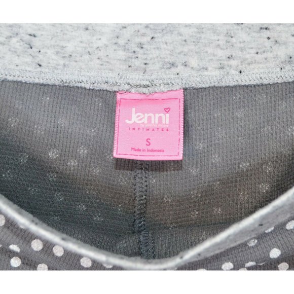 Jenni Intimates Thermal Leggings Pajama Bottoms Gray/White Polka Dot Size S - Picture 4 of 4